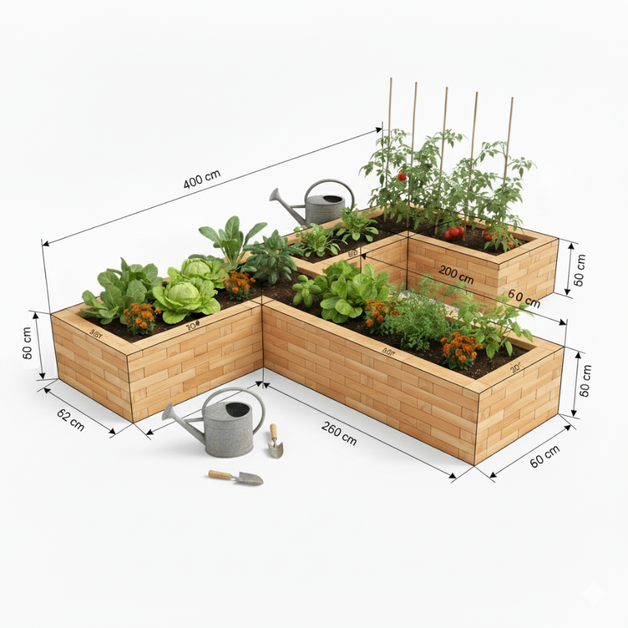 Raised beds garden designs